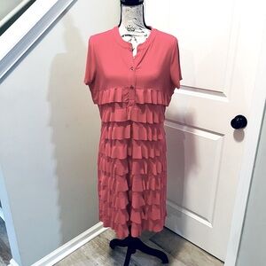 NEW WITH TAGS TOP LIGNE CHA-CHA SHORT SLEEVE MIDI DRESS IN FUCHSIA, Sz L, $139